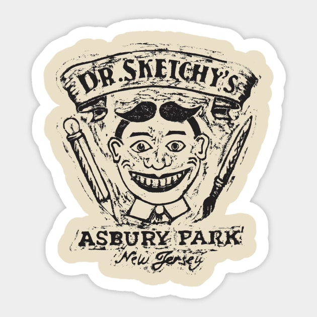 Dr. Sketchy's Asbury Park Sticker by blackhaireddemon
